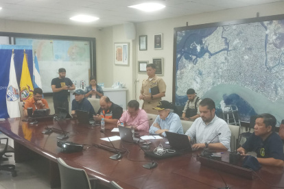 Jornada. El presidente de la República, Guillermo Lasso, en las instalaciones de la CSCG.