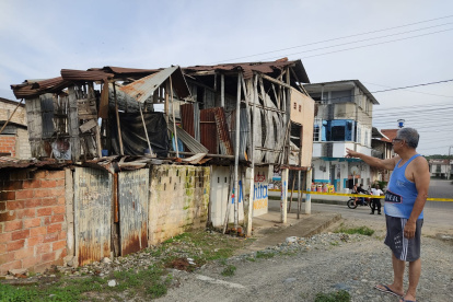 En Balao, solo una vivienda fue cercada por el peligro de colapso