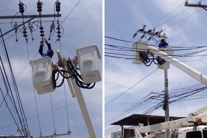 En la provincia de EI Oro, CNEL desplegó 106 técnicos.