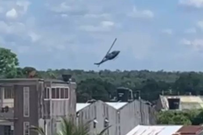 El helicóptero cumplía con labores de abastecimiento