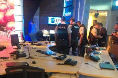 Instalaciones de Ecuavisa donde ocurrió la explosión.