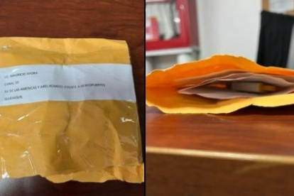 Este sobre llegó hasta las instalaciones de TC Televisión