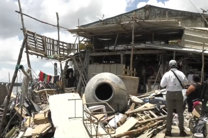 Situación. Al menos cuatro viviendas en este punto quedaron destruidas.