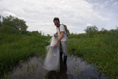 El biólogo especialista en mosquitos Lawrence Reeves.