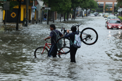 Situación. Sectores del norte de la ciudad son los más afectados por las intensas lluvias que han caído en los últimos días y que coinciden con aguaje.