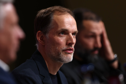 Munich (Germany), 25/03/2023.- New head coach of Bayern Munich Thomas Tuchel attends a press conference in Allianz Arena, Munich, Germany, 25 March 2023. FC Bayern has parted company with head coach Julian Nagelsmann. New head coach Thomas Tuchel will receive a contract until 30 June 2025 and will supervise squad training for the first time on 27 March. (Alemania) EFE/EPA/Anna Szilagyi