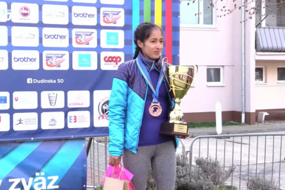 Magaly Bonilla obtuvo la medalla de bronce en la prueba desarrollada en Eslovaquia.