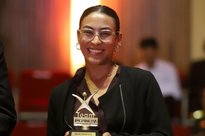 Gabriela Vargas calificó de especial el reconocimiento que recibió por parte de la Concentración Deportiva de Pichincha.