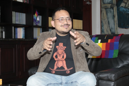 Fernando Cerón, presidente de la Casa de la Cultura Ecuatoriana, en entrevista con EXPRESO.