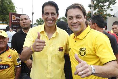 José Francisco Cevallos y Carlos Alfaro Moreno fueron el presidente y vicepresidente, respectivamente, de Barcelona entre 2015 y 2019.