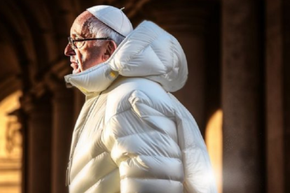 Foto del Papa Francisco manipulada con la Inteligencia Artificial.