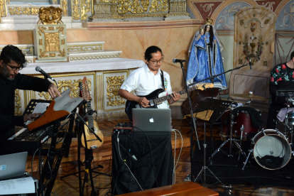 La banda Urkumanda, parte del Festival de música sacra
