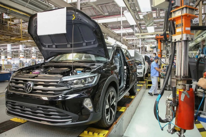 Una planta de autos Volkswagen en Brasil.