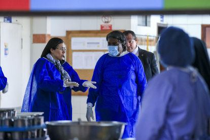 En el albergue San Juan de Dios, un espacio de acogida para migrantes y refugiados venezolanos que recibe asistencia del Programa Mundial de Alimentos (PMA) y de la Oficina del Alto Comisionado de las Naciones Unidas para los Refugiados (ACNUR), en Quito (Ecuador).