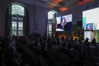 Ejecutiva.- La secretaria de Estado de Comercio de España, Xiana Méndez, durante el encuentro empresarial Brasil-España en Sao Paulo (Brasil). Méndez dijo que espera que el foro empresarial, que se celebra en el exclusivo hotel Palacio Tangará, sea "muy fructífero", en un momento "especial" de la relación bilateral tras la llegada a la Presidencia de Lula y al Gobierno de Sao Paulo de Tarcísio de Freitas, quien fue ministro de Infraestructura en la gestión de Jair Bolsonaro (2019-2022). EFE/Sebastião Moreira