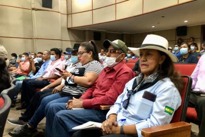 Participantes.- Un grupo de agricultores en la presentación del proyecto para pequeños productores.