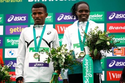 Abeje Ayana y Helaba Kiprop fueron los campeones en damas y varones.