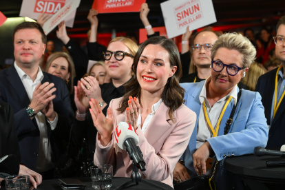 La primera ministra de Finlandia y líder del Partido Social Demócrata, Sanna Marin.