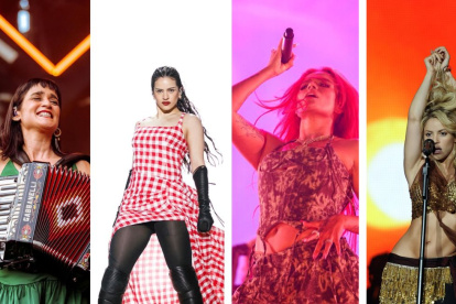 Julieta Venegas, Rosalía, Karol G y Shakira.