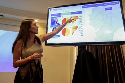 Fotografía de archivo en la que se registró a Wendy Reyes, quien sería la nueva secretaria de Comunicación de la Presidencia de Ecuador.