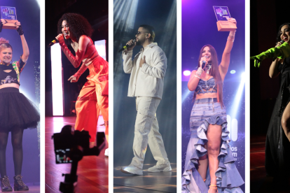 Mar Rendón, Yilda, Toño Navarrete, Dayanara y Pamela Cortés.