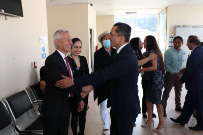 Judicatura. Wilman Terán, presidente de la Judicatura, saluda a funcionarios judiciales.