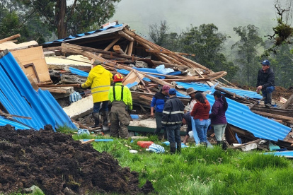Afectación. Las viviendas quedaron completamente destruidas tras el alud que sufrieron el pasado jueves.