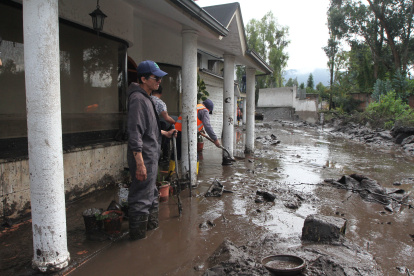 Perjudicados. Hace cuatro días, el río Pita se desbordó, en Pichincha.