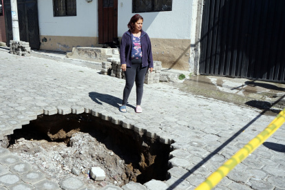 Inicio. En este punto se originó la primera fuga de agua, donde ya se realizó la reparación