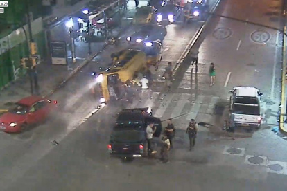 Situación. Uno de los incidentes registrados en cámaras de vigilancia.