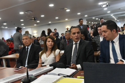 Audiencia. La exposición de Wilman Terán y las presuntas víctimas presentadas duró más de cinco horas.