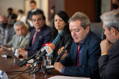 Ramón Correa (con el micrófono) fue hombre cercano al exgerente Ítalo Cedeño.