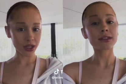 Ariana Grande por medio de Tik Tok.