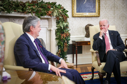 En diciembre de 2022, Biden recibió a Lasso en la Casa Blanca.