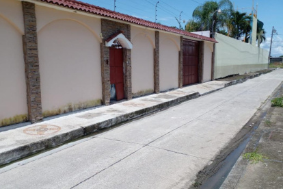 En esta vivienda colocaron el artefacto explosivo, en Daule.