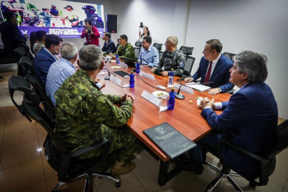 Reunión. La última sesión presencial de autoridades de seguridad se dio el pasado viernes en Guayaquil.