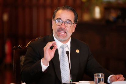 Autoridad. El canciller ecuatoriano Gustavo Manrique lamentó el hecho.