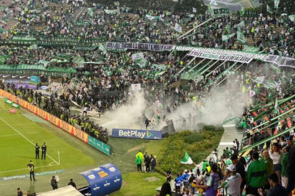 Incidentes se registraron en el estadio Atanasio Girardot el fin de semana pasado.