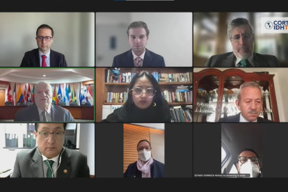 La sesión de lectura de la sentencia fue por videoconferencia.