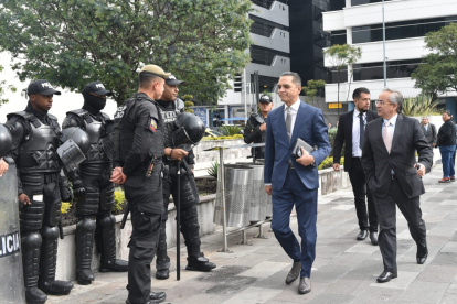 Diligencia. El presidente del Consejo de la Judicatura Wilman Terán a su llegada al Complejo Judicial.