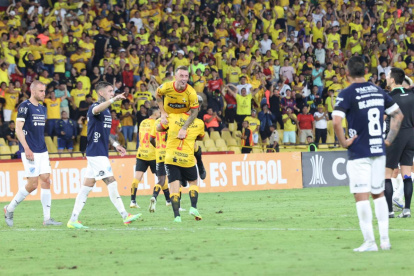 Una acción en la que participaron Ortiz y Díaz, que habilitó preciso para que Gaibor ramatara e hiciese el primer gol