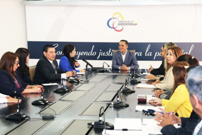 Quito. El 24 de marzo pasado, Wilman Terán, presidente de la Judicatura, se reunió con la Asociación de Secretarios Judiciales.