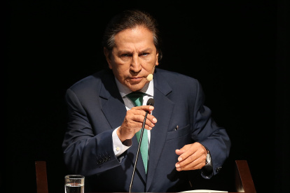 El expresidente peruano Alejandro Toledo fue registrado este jueves, 20 de abril, al posar, durante una entrevista exclusiva con Efe, en Menlo Park (California, EE.UU).