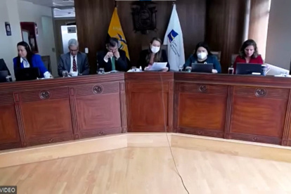 La sesión fue presidida por la jueza constitucional, Carmen Corral.