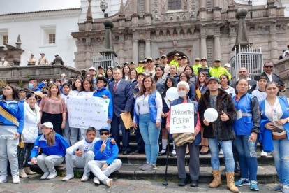 Centro. La concentración pacífica se hizo en la Plaza de San Francisco.