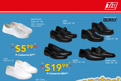 En Tía puedes conseguir zapatos de cuero para completar los uniformes de tus hijos.