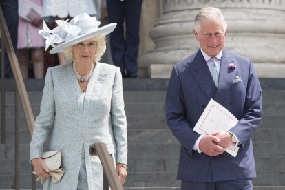 Con su esposa, Camilla.