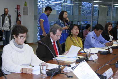 Los consejeros de Participación durante su comparecencia.