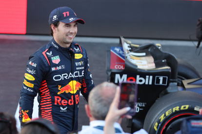 Sergio Perez dejó su impronta en la antesala de la competencia.