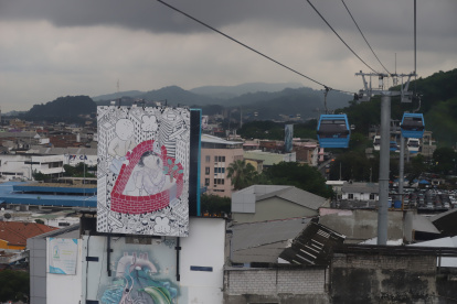 Aeroarte. Uno de los cuadros que ha perdido las tonalidades.